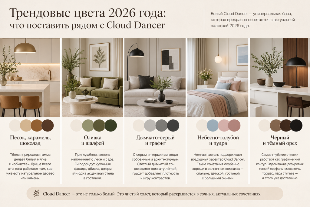 Трендовые цвета 2026 года